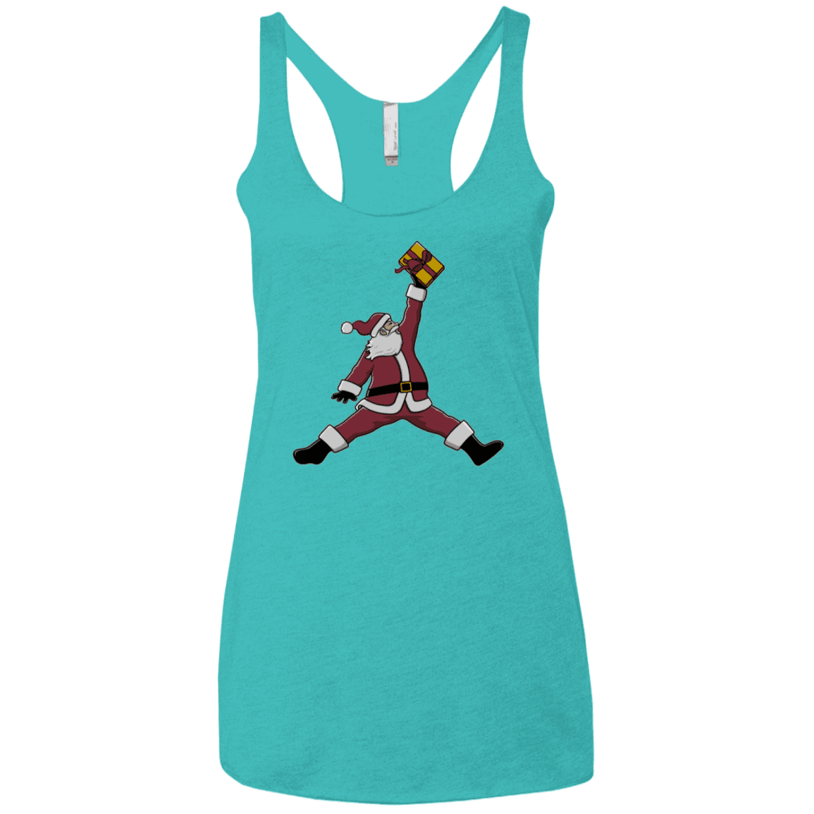 T-Shirts Tahiti Blue / X-Small Air Santa Women's Triblend Racerback Tank