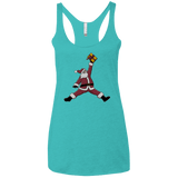 T-Shirts Tahiti Blue / X-Small Air Santa Women's Triblend Racerback Tank