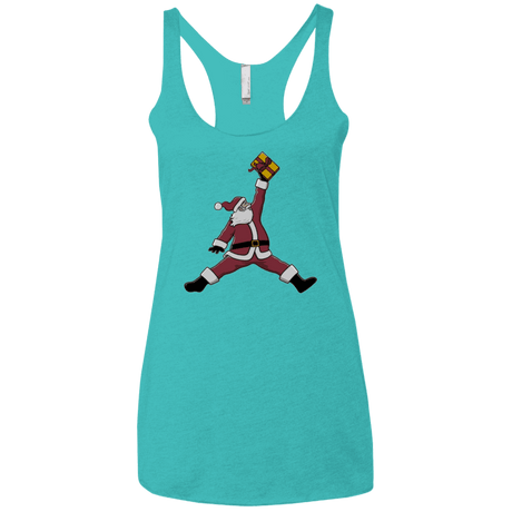 T-Shirts Tahiti Blue / X-Small Air Santa Women's Triblend Racerback Tank