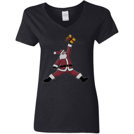 T-Shirts Black / S Air Santa Women's V-Neck T-Shirt