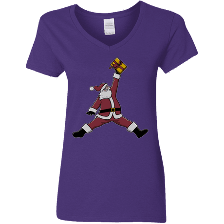 T-Shirts Purple / S Air Santa Women's V-Neck T-Shirt