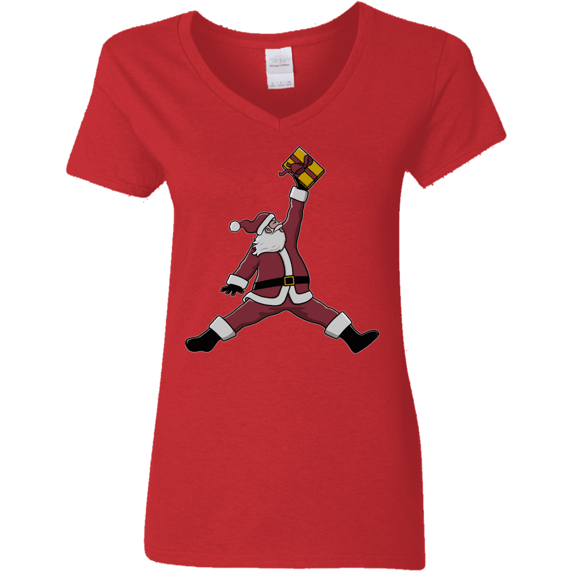 T-Shirts Red / S Air Santa Women's V-Neck T-Shirt