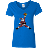 T-Shirts Royal / S Air Santa Women's V-Neck T-Shirt