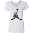 T-Shirts White / S Air Santa Women's V-Neck T-Shirt