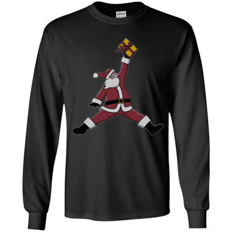 T-Shirts Black / YS Air Santa Youth Long Sleeve T-Shirt