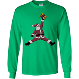 T-Shirts Irish Green / YS Air Santa Youth Long Sleeve T-Shirt