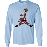 T-Shirts Light Blue / YS Air Santa Youth Long Sleeve T-Shirt