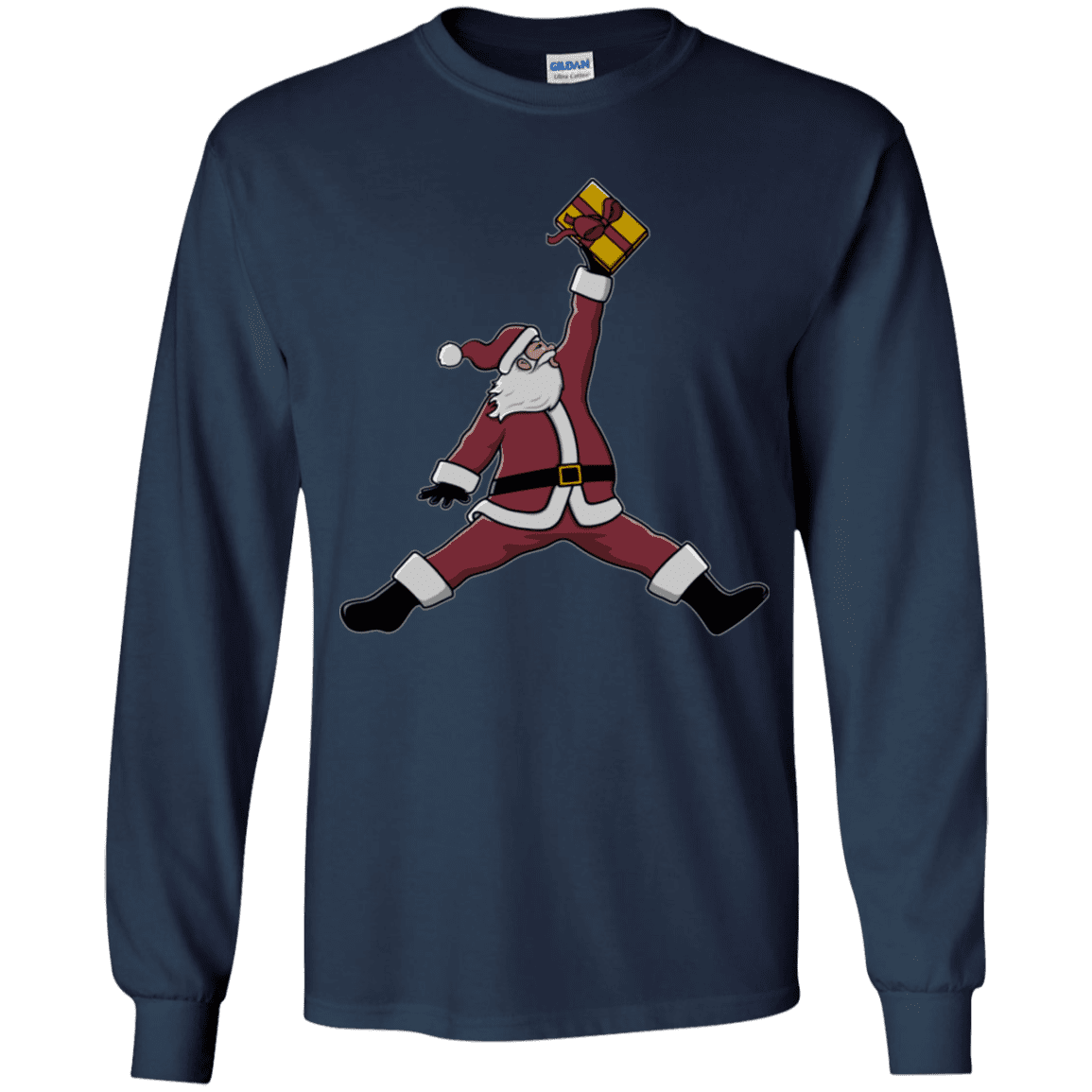 T-Shirts Navy / YS Air Santa Youth Long Sleeve T-Shirt