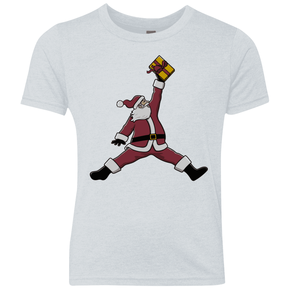 T-Shirts Heather White / YXS Air Santa Youth Triblend T-Shirt