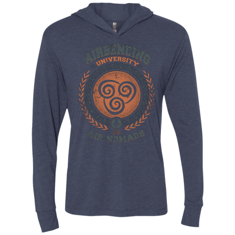 T-Shirts Vintage Navy / X-Small Airbending University Triblend Long Sleeve Hoodie Tee