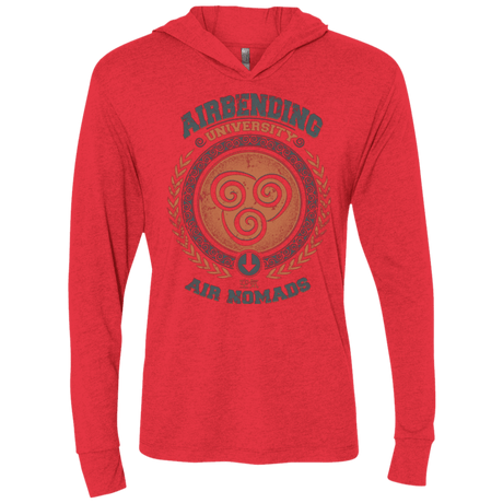 T-Shirts Vintage Red / X-Small Airbending University Triblend Long Sleeve Hoodie Tee