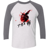 T-Shirts Heather White/Premium Heather / X-Small Akame Men's Triblend 3/4 Sleeve