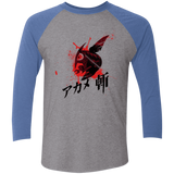 T-Shirts Premium Heather/Vintage Royal / X-Small Akame Men's Triblend 3/4 Sleeve