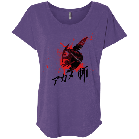 T-Shirts Purple Rush / X-Small Akame Triblend Dolman Sleeve