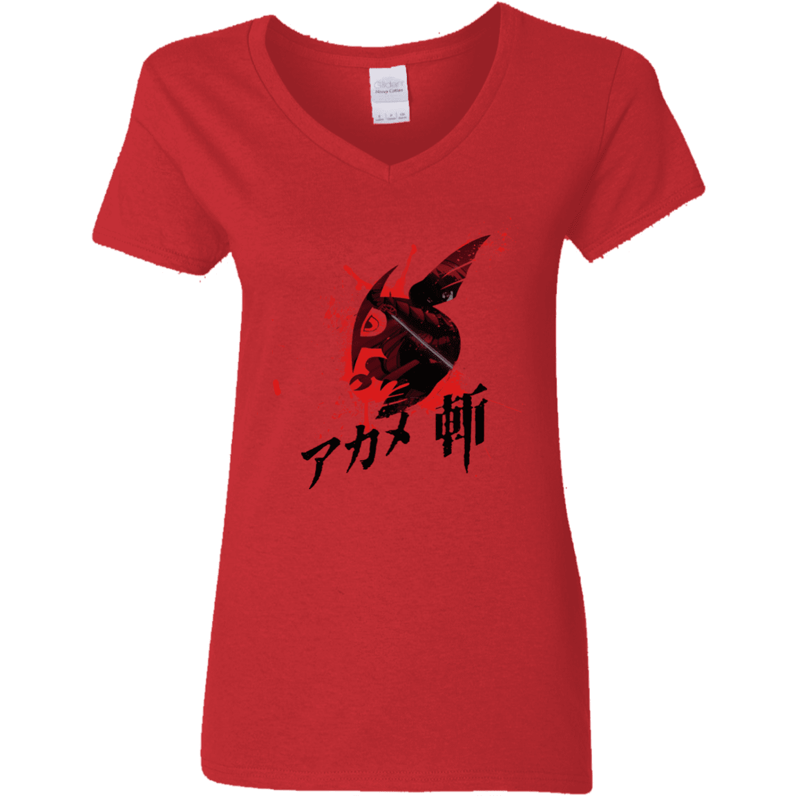 T-Shirts Red / S Akame Women's V-Neck T-Shirt