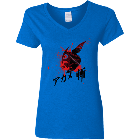 T-Shirts Royal / S Akame Women's V-Neck T-Shirt