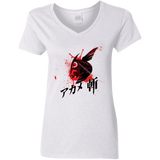 T-Shirts White / S Akame Women's V-Neck T-Shirt