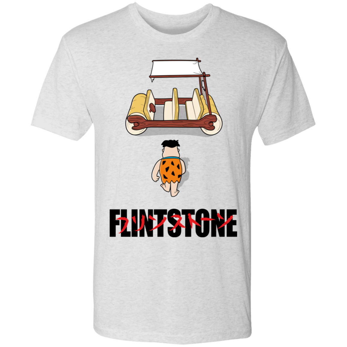 T-Shirts Heather White / S Akira Flintstone Men's Triblend T-Shirt