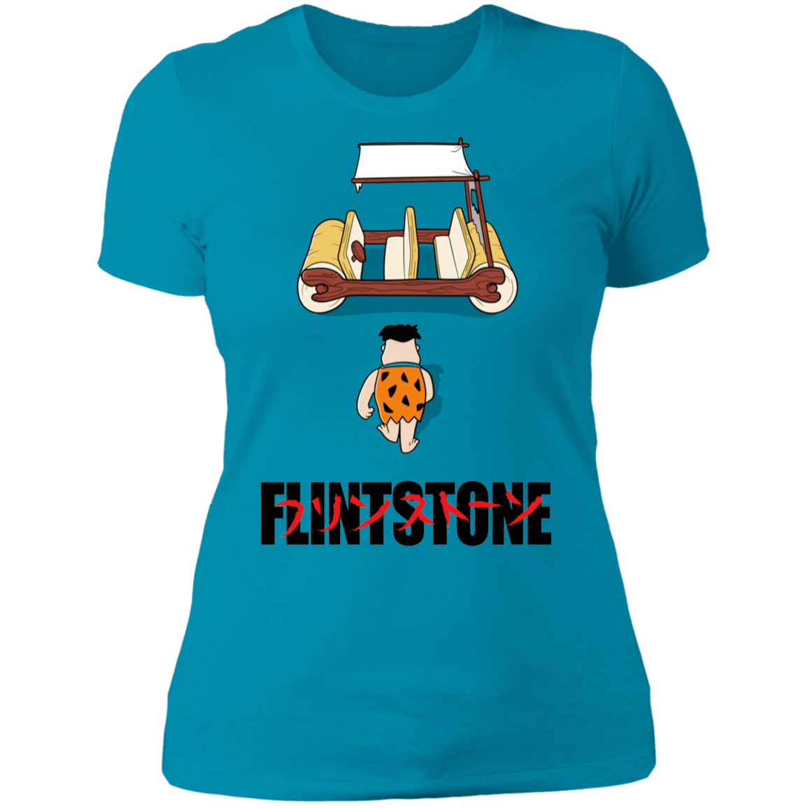 T-Shirts Turquoise / S Akira Flintstone Women's Premium T-Shirt