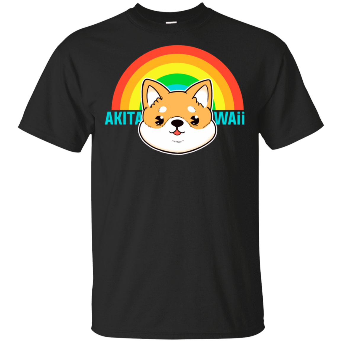 T-Shirts Black / S Akita Kawaii T-Shirt