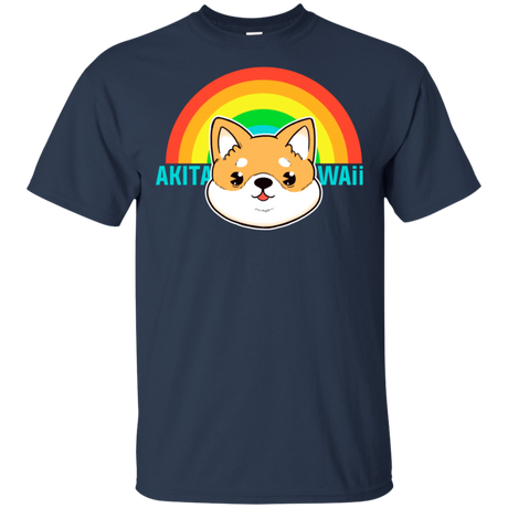 T-Shirts Navy / S Akita Kawaii T-Shirt