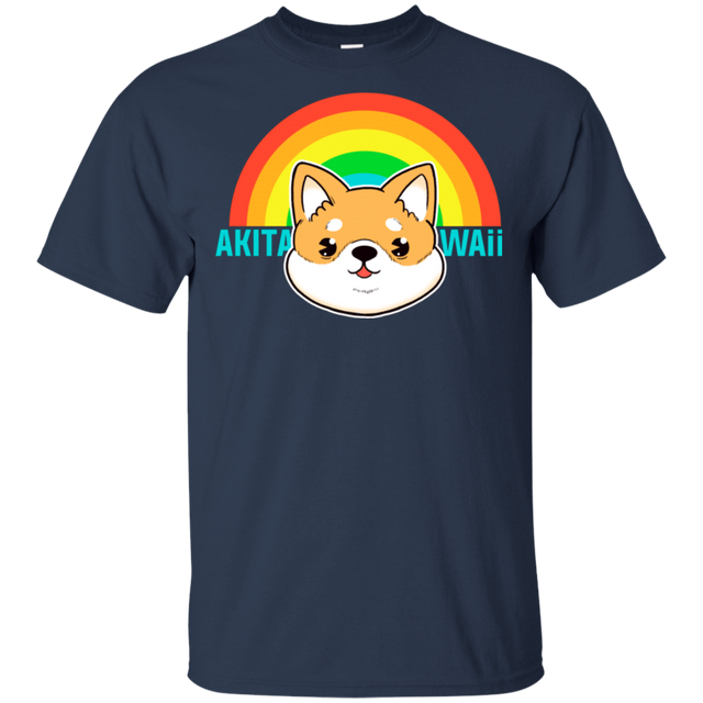 T-Shirts Navy / S Akita Kawaii T-Shirt