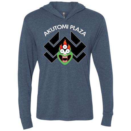 T-Shirts Indigo / X-Small Akutomi Plaza Triblend Long Sleeve Hoodie Tee