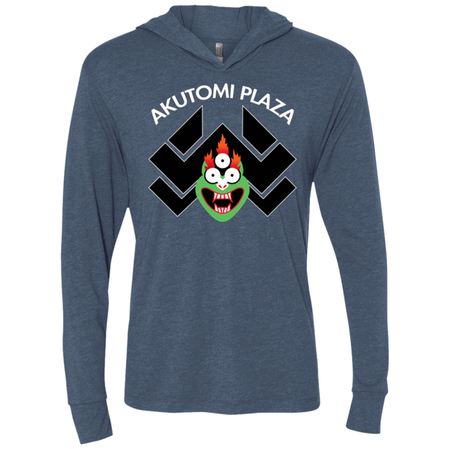 T-Shirts Indigo / X-Small Akutomi Plaza Triblend Long Sleeve Hoodie Tee