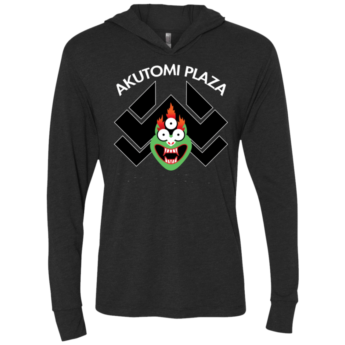 T-Shirts Vintage Black / X-Small Akutomi Plaza Triblend Long Sleeve Hoodie Tee