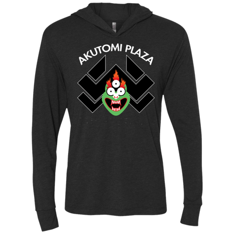 T-Shirts Vintage Black / X-Small Akutomi Plaza Triblend Long Sleeve Hoodie Tee