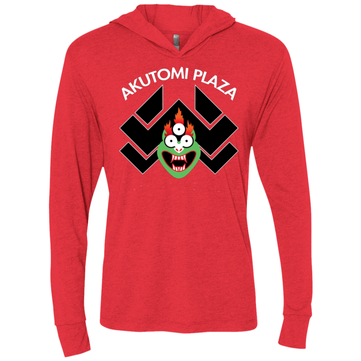 T-Shirts Vintage Red / X-Small Akutomi Plaza Triblend Long Sleeve Hoodie Tee