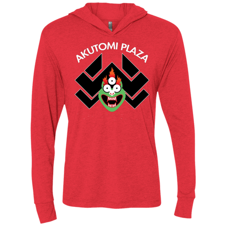 T-Shirts Vintage Red / X-Small Akutomi Plaza Triblend Long Sleeve Hoodie Tee