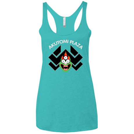 T-Shirts Tahiti Blue / X-Small Akutomi Plaza Women's Triblend Racerback Tank