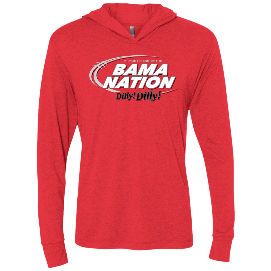 T-Shirts Vintage Red / X-Small Alabama Dilly Dilly Triblend Long Sleeve Hoodie Tee