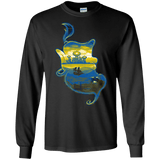 T-Shirts Black / S Aladdin Silhouette Men's Long Sleeve T-Shirt