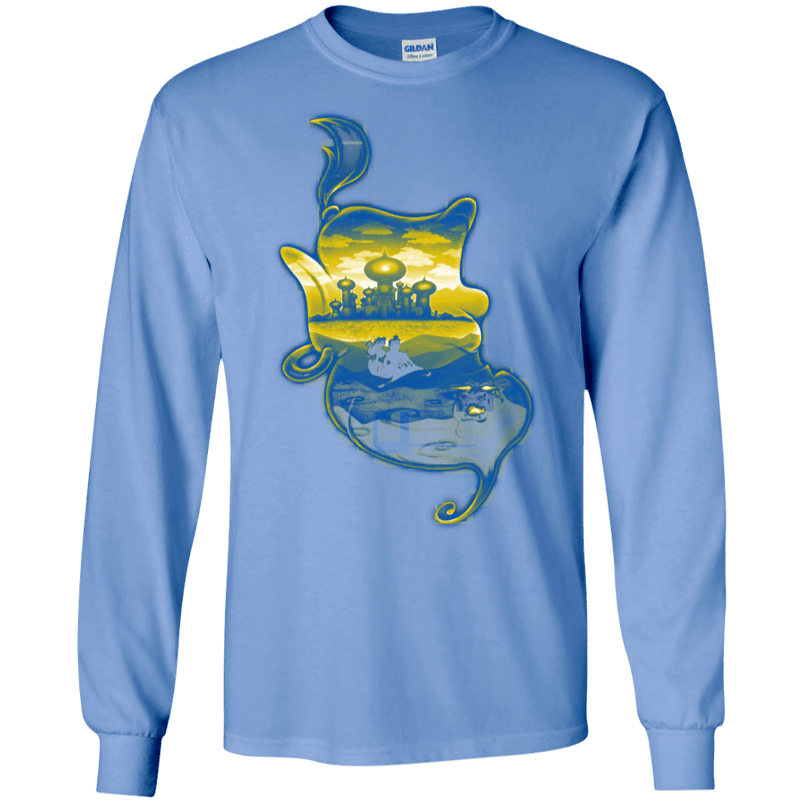 T-Shirts Carolina Blue / S Aladdin Silhouette Men's Long Sleeve T-Shirt