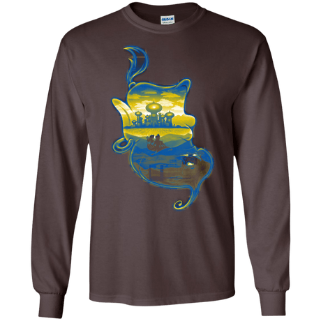 T-Shirts Dark Chocolate / S Aladdin Silhouette Men's Long Sleeve T-Shirt