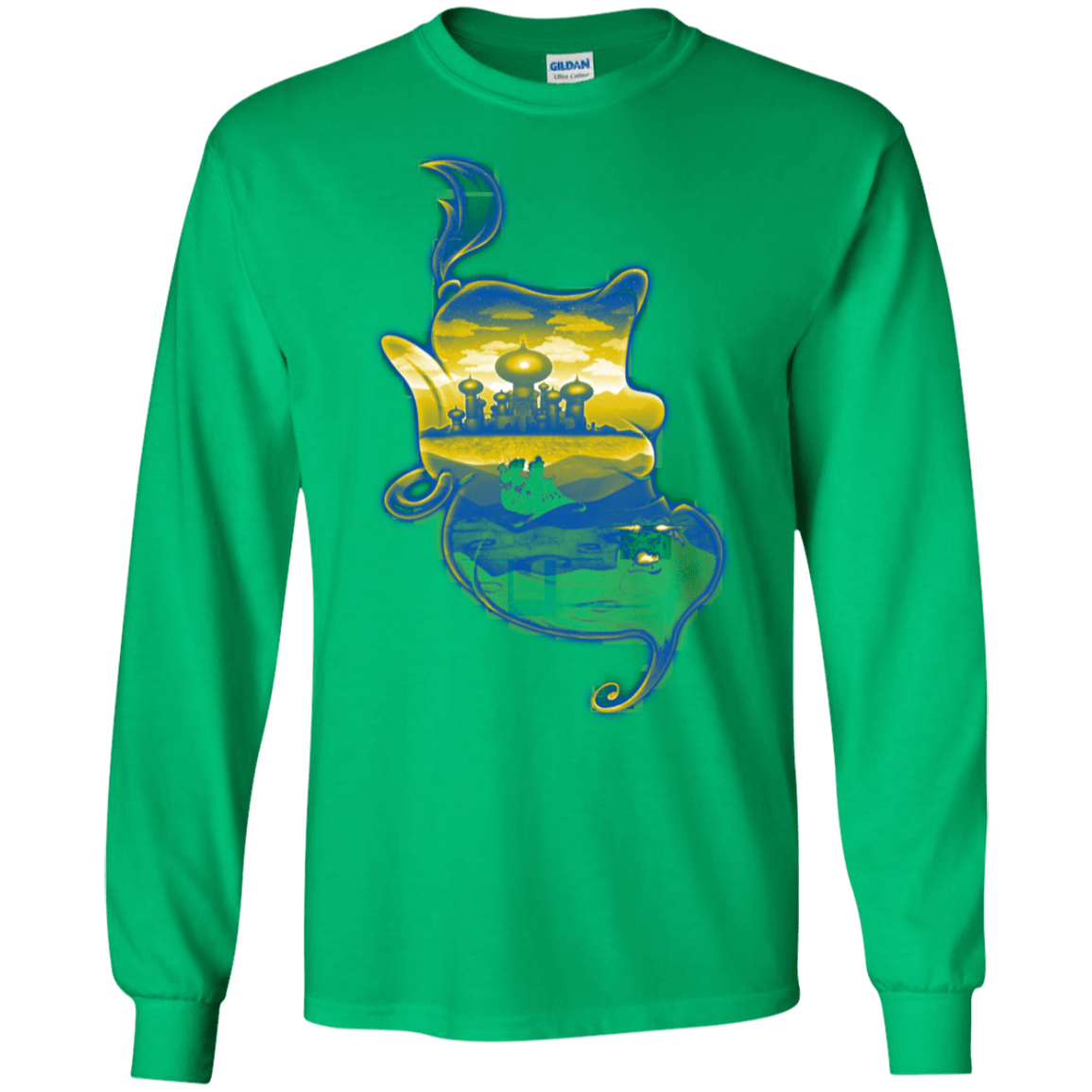 T-Shirts Irish Green / S Aladdin Silhouette Men's Long Sleeve T-Shirt