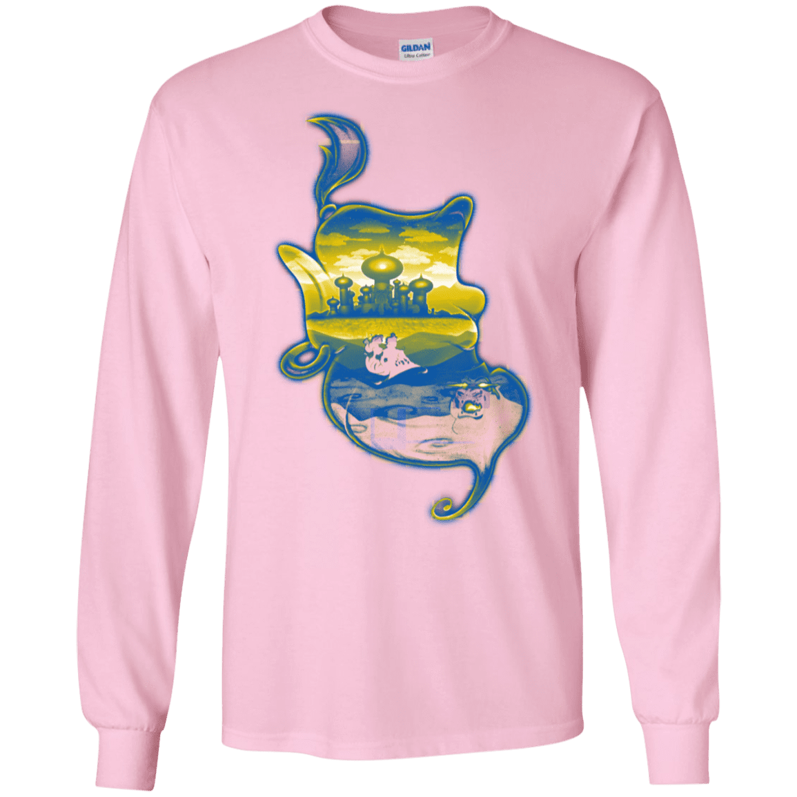 T-Shirts Light Pink / S Aladdin Silhouette Men's Long Sleeve T-Shirt