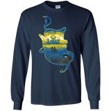 T-Shirts Navy / S Aladdin Silhouette Men's Long Sleeve T-Shirt