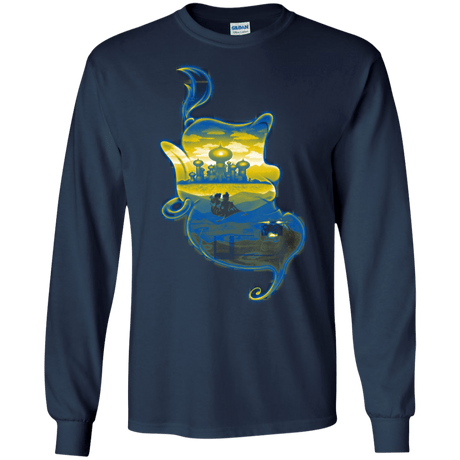 T-Shirts Navy / S Aladdin Silhouette Men's Long Sleeve T-Shirt