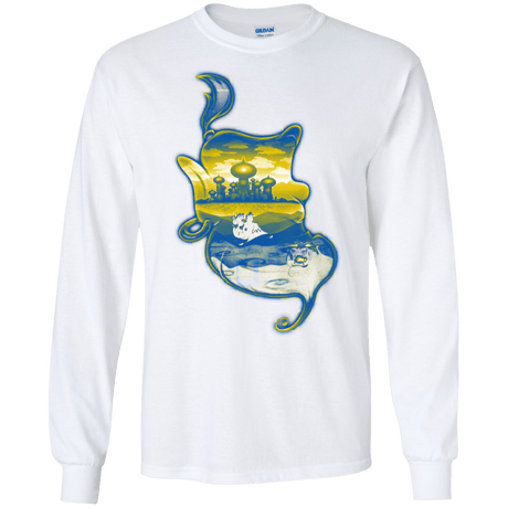 T-Shirts White / S Aladdin Silhouette Men's Long Sleeve T-Shirt