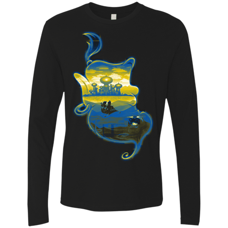 T-Shirts Black / S Aladdin Silhouette Men's Premium Long Sleeve