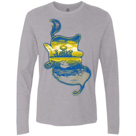 T-Shirts Heather Grey / S Aladdin Silhouette Men's Premium Long Sleeve