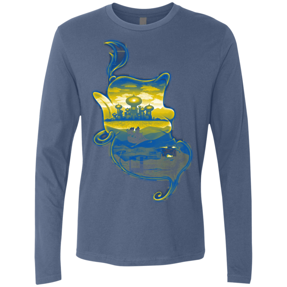 T-Shirts Indigo / S Aladdin Silhouette Men's Premium Long Sleeve