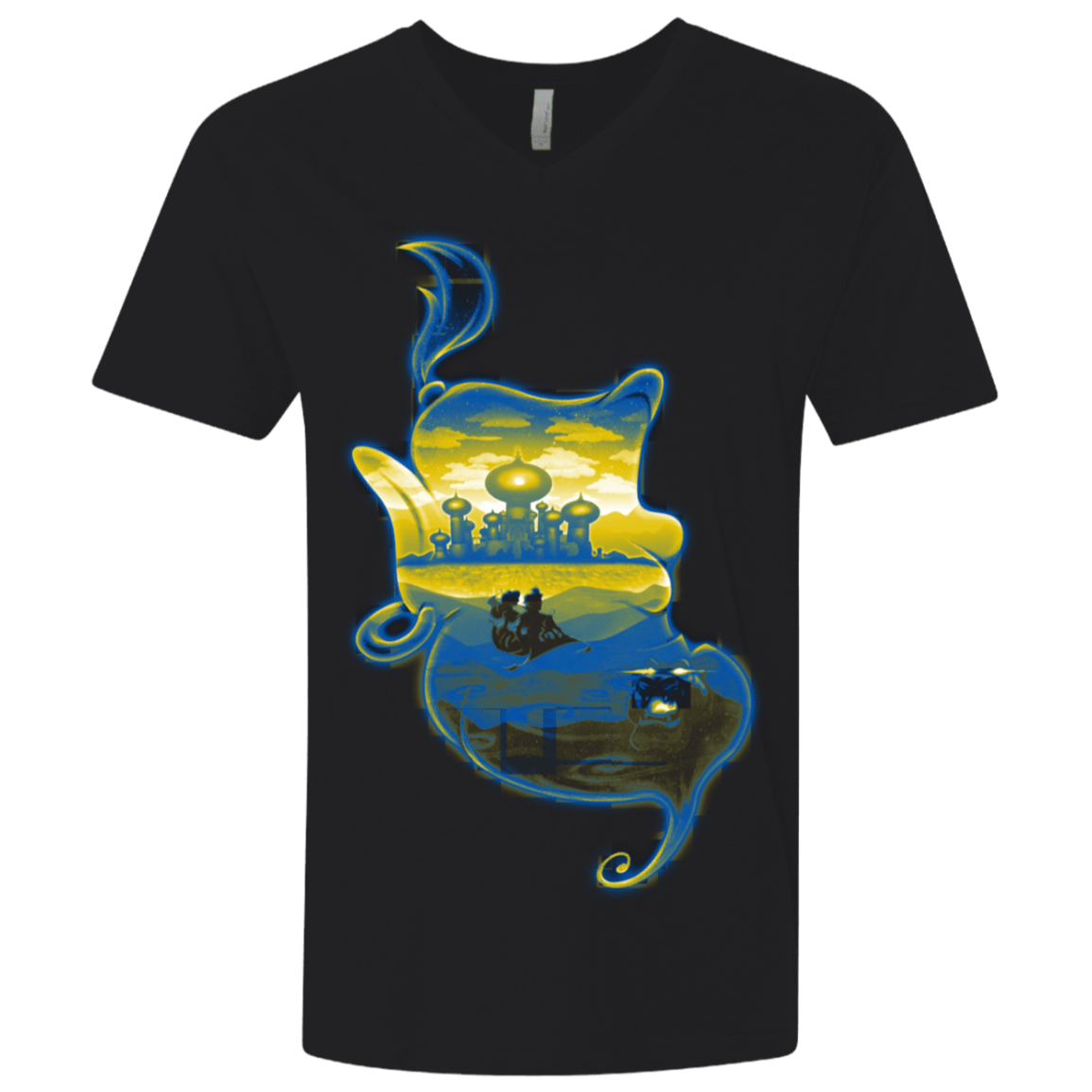 T-Shirts Black / X-Small Aladdin Silhouette Men's Premium V-Neck