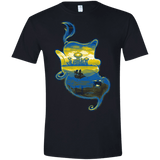 T-Shirts Black / X-Small Aladdin Silhouette Men's Semi-Fitted Softstyle