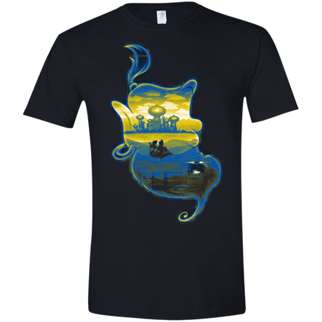 T-Shirts Black / X-Small Aladdin Silhouette Men's Semi-Fitted Softstyle