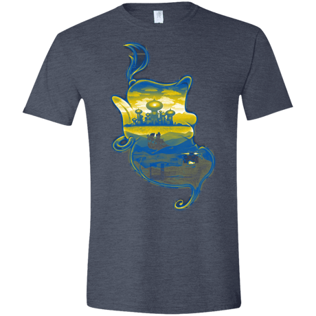 T-Shirts Heather Navy / S Aladdin Silhouette Men's Semi-Fitted Softstyle