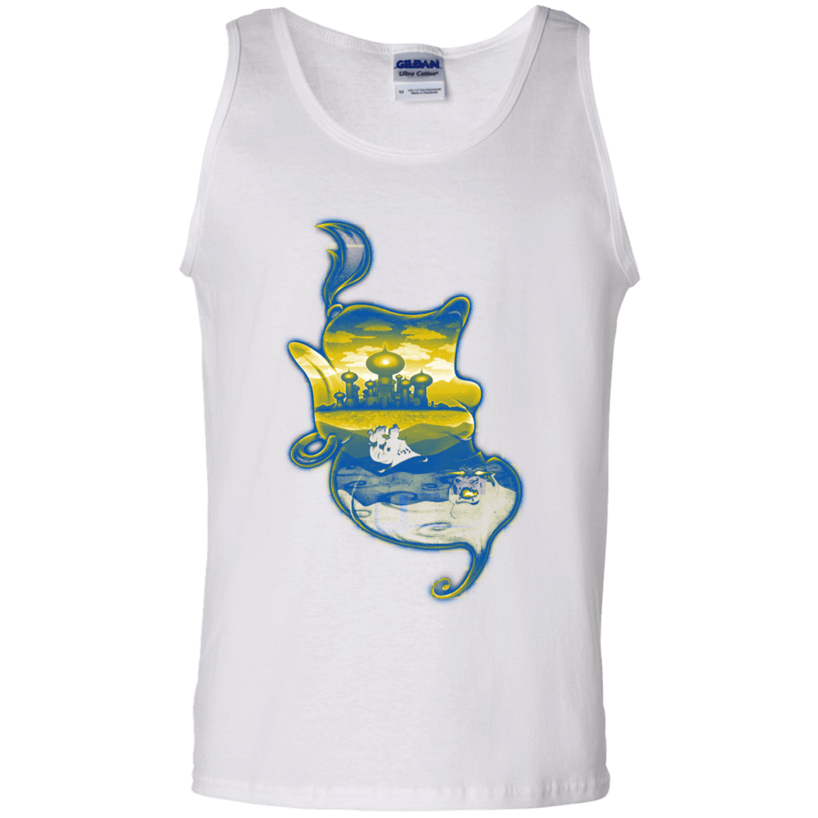 T-Shirts White / S Aladdin Silhouette Men's Tank Top